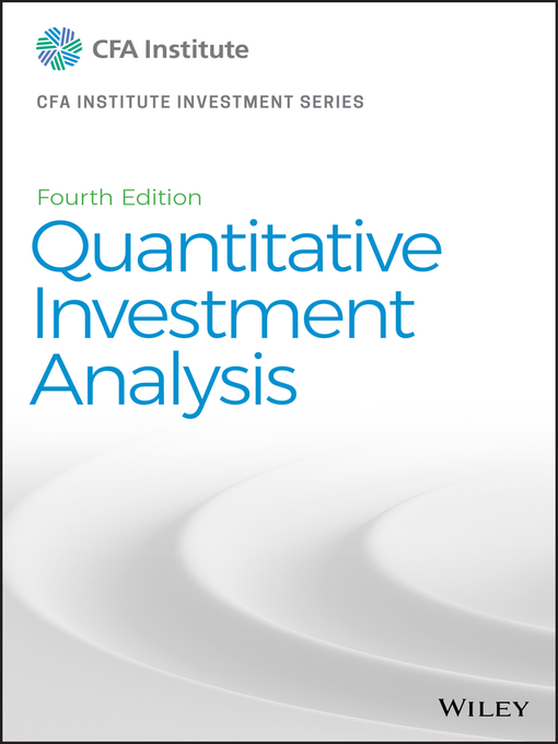Title details for Quantitative Investment Analysis by CFA Institute - Available